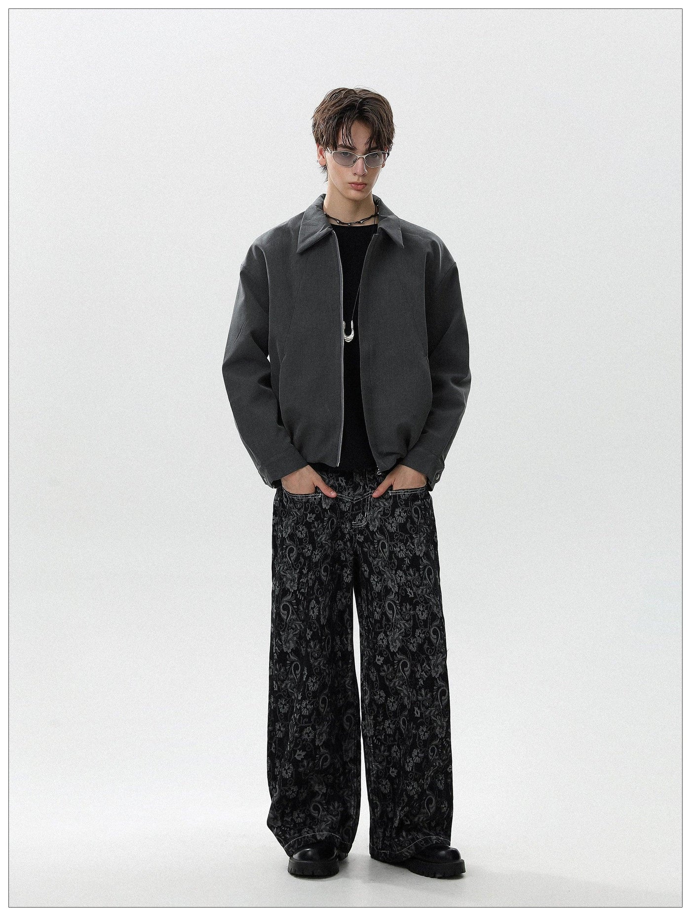 Clean Fit Zipped Jacket Korean Street Fashion Jacket By Mr Nearly Shop Online at OH Vault