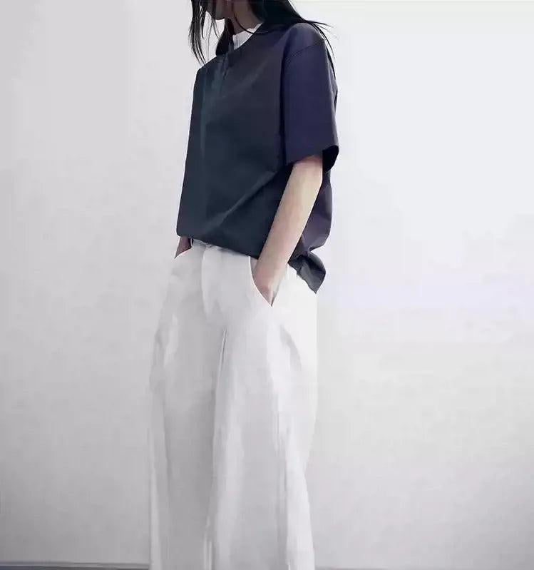 Irregular Layered T-Shirt Korean Street Fashion T-Shirt By In Knots Shop Online at OH Vault