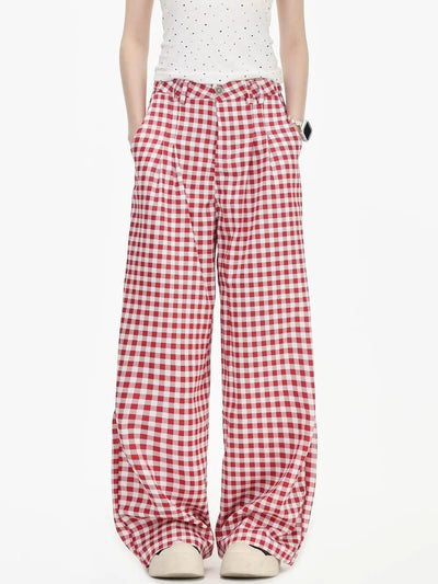 Checkered Regular Fit Pants Korean Street Fashion Pants By INS Korea Shop Online at OH Vault