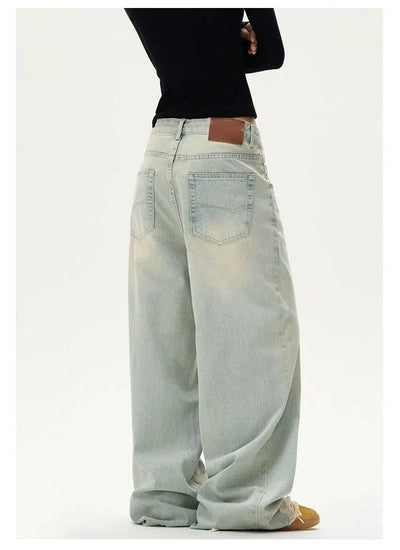 Drawstring Fade Ripped Jeans Korean Street Fashion Jeans By A PUEE Shop Online at OH Vault