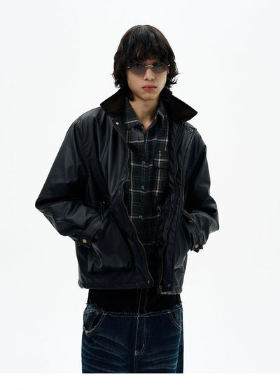 Wax-Coated Functional Pocket Jacket Korean Street Fashion Jacket By 77Flight Shop Online at OH Vault