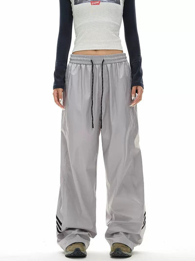 Adjustable Shiny Sporty Pants Korean Street Fashion Pants By Apocket Shop Online at OH Vault