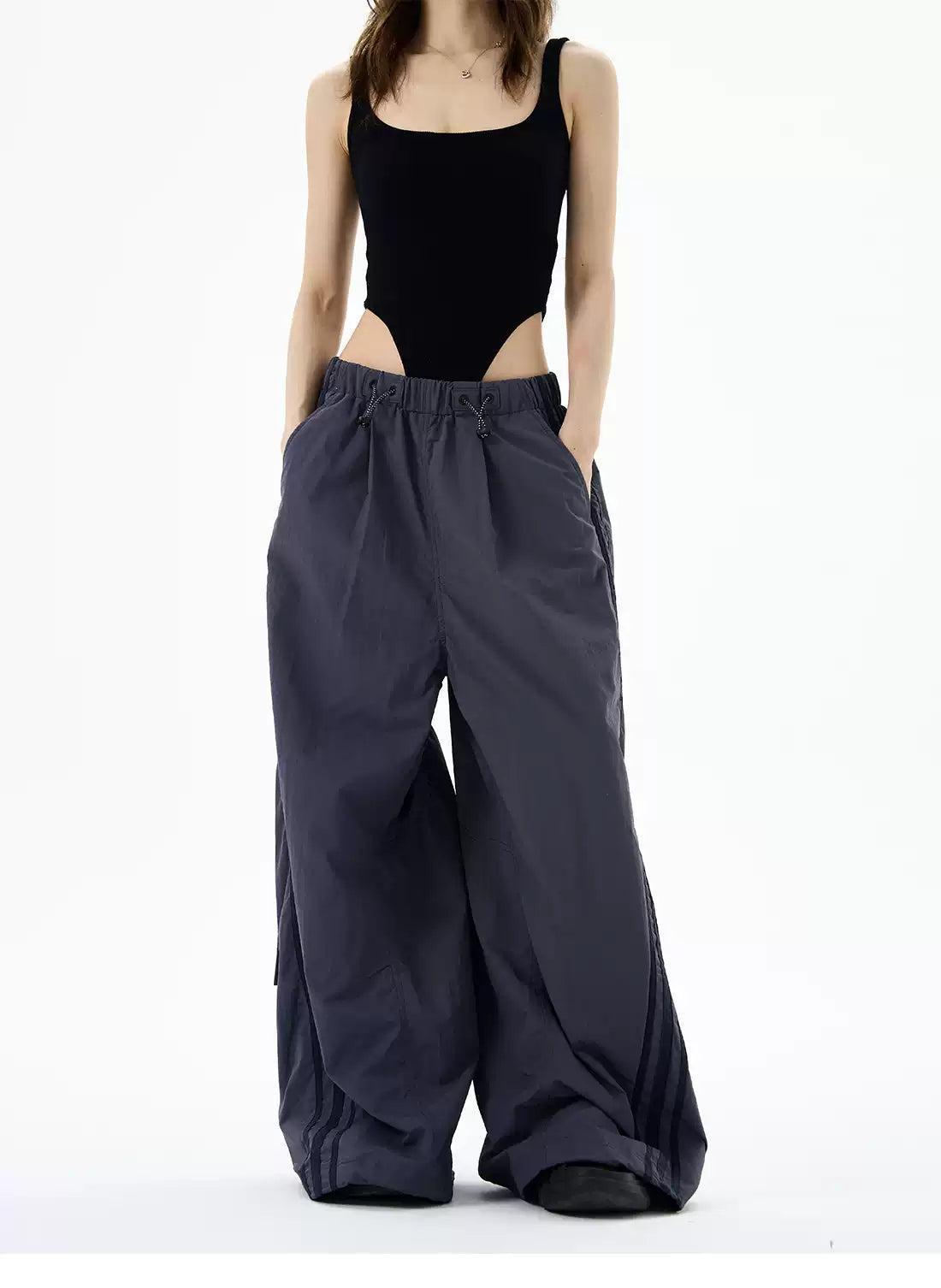Back Flap Pockets Cargo Track Pants Korean Street Fashion Pants By 77Flight Shop Online at OH Vault