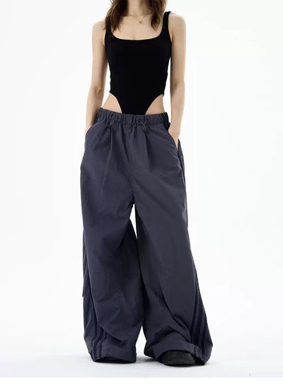 Back Flap Pockets Cargo Track Pants Korean Street Fashion Pants By 77Flight Shop Online at OH Vault