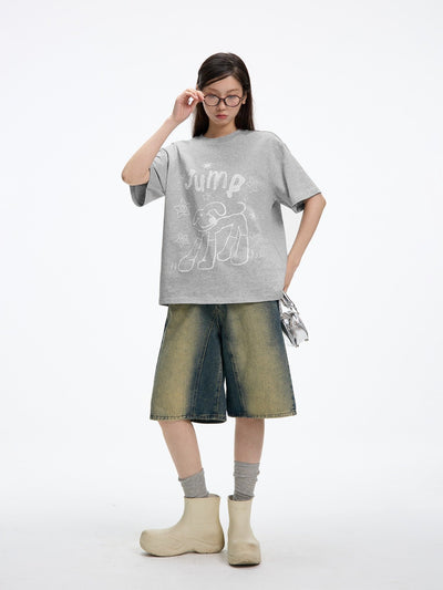 Chalk Style Doodle T-Shirt Korean Street Fashion T-Shirt By Jump Next Shop Online at OH Vault