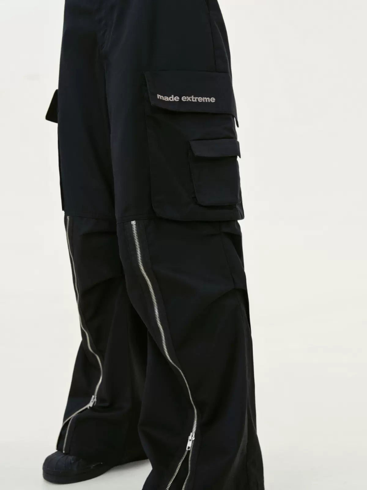 Multi-Flap Detail Cargo Pants Korean Street Fashion Pants By Made Extreme Shop Online at OH Vault