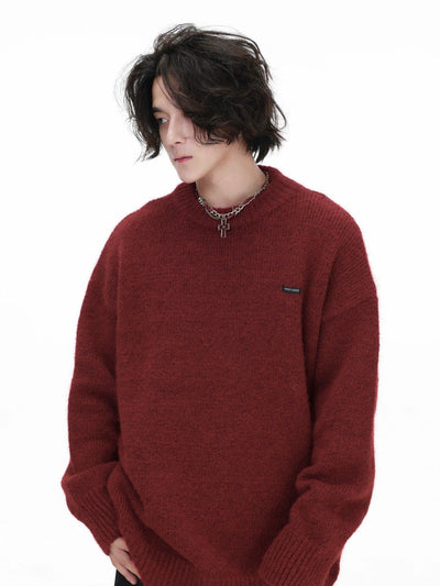 Logo Ribbed Hem Sweater Korean Street Fashion Sweater By INS Korea Shop Online at OH Vault