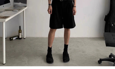 Casual Double Pleated Shorts Korean Street Fashion Shorts By In Knots Shop Online at OH Vault