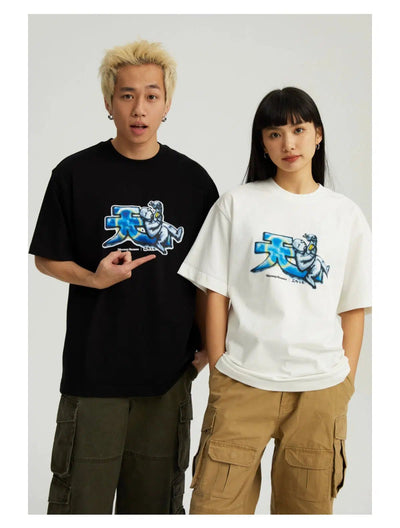 Graffiti Printed T-Shirt Korean Street Fashion T-Shirt By WASSUP Shop Online at OH Vault