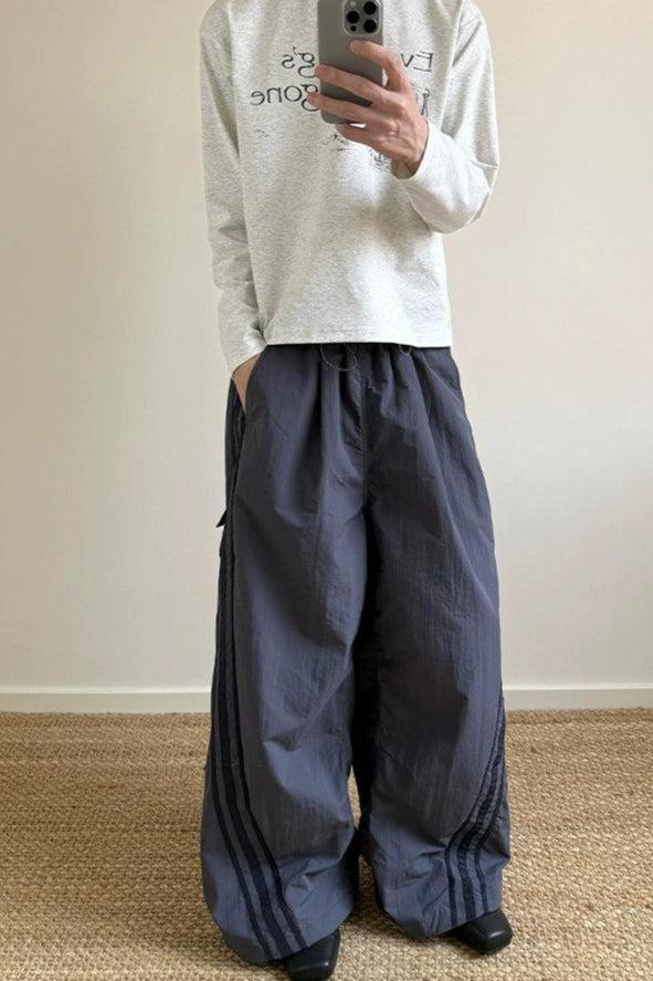 Multiple Flap Pockets Track Pants Korean Street Fashion Pants By A PUEE Shop Online at OH Vault