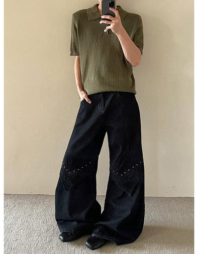 Goth Style Wide Jeans Korean Street Fashion Jeans By MaxDstr Shop Online at OH Vault