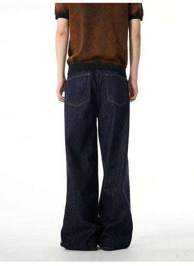 Solid Color Wide Jeans Korean Street Fashion Jeans By 77Flight Shop Online at OH Vault
