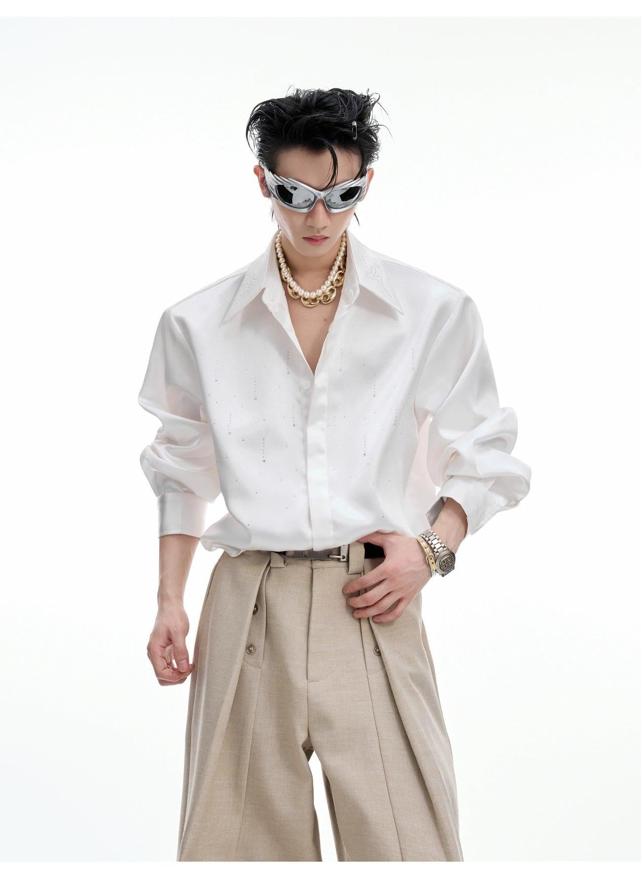 Star Flow Shimmered Shirt Korean Street Fashion Shirt By Argue Culture Shop Online at OH Vault
