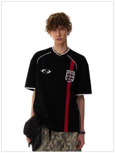 Contrast Piping Racing Style T-Shirt Korean Street Fashion T-Shirt By Mr Nearly Shop Online at OH Vault