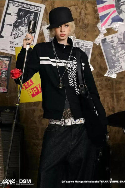 Nana Bar Lines Zipped Jacket Korean Street Fashion Jacket By Donsmoke Shop Online at OH Vault