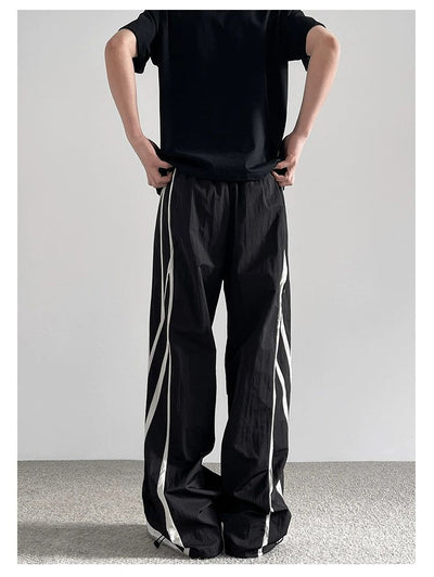 Sports Stripes Track Pants Korean Street Fashion Pants By A PUEE Shop Online at OH Vault