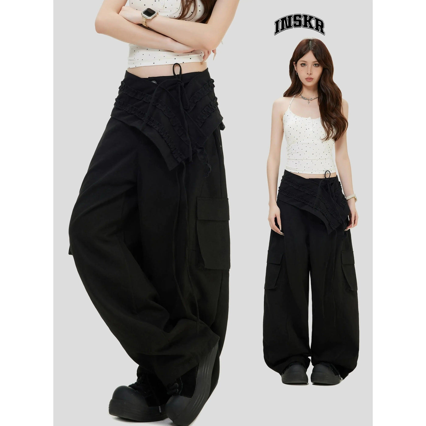 Avant Garde Styling Cargo Pants Korean Street Fashion Pants By INS Korea Shop Online at OH Vault