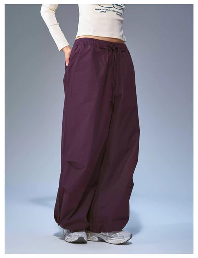 Drawstring Pleated Loose Track Pants Korean Street Fashion Pants By Remedy Shop Online at OH Vault