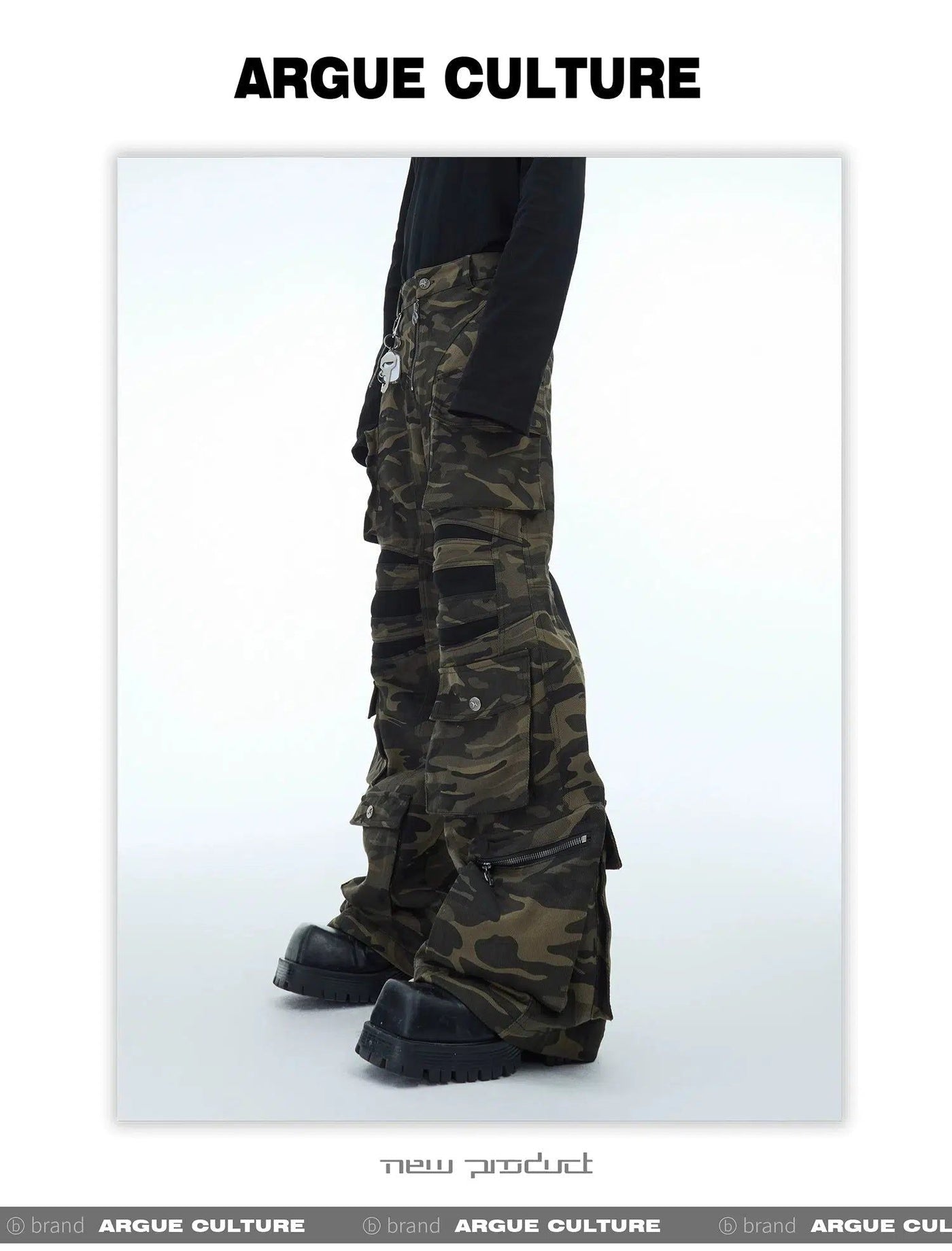 Washed Camouflage Cargo Pants Korean Street Fashion Pants By Argue Culture Shop Online at OH Vault