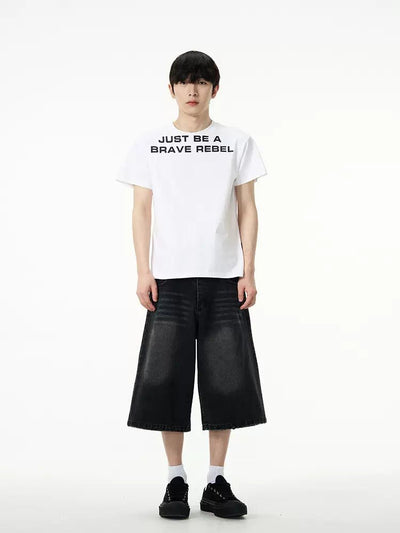 Faded Knee Denim Shorts Korean Street Fashion Shorts By 77Flight Shop Online at OH Vault