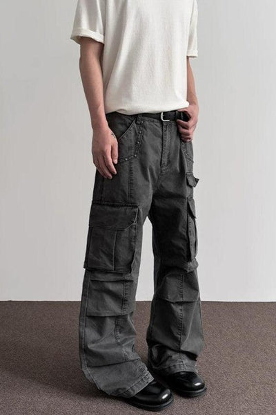Utility Styling Cargo Jeans Korean Street Fashion Jeans By A PUEE Shop Online at OH Vault