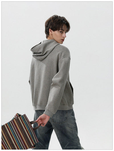 Dual-End Zip-Up Hoodie Korean Street Fashion Hoodie By Mr Nearly Shop Online at OH Vault