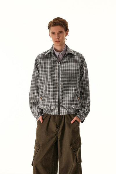 Clean Fit Reversible Plaid Jacket Korean Street Fashion Jacket By Mr Nearly Shop Online at OH Vault
