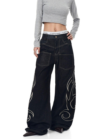 Grunged Front Pockets Jeans Korean Street Fashion Jeans By Blacklists Shop Online at OH Vault