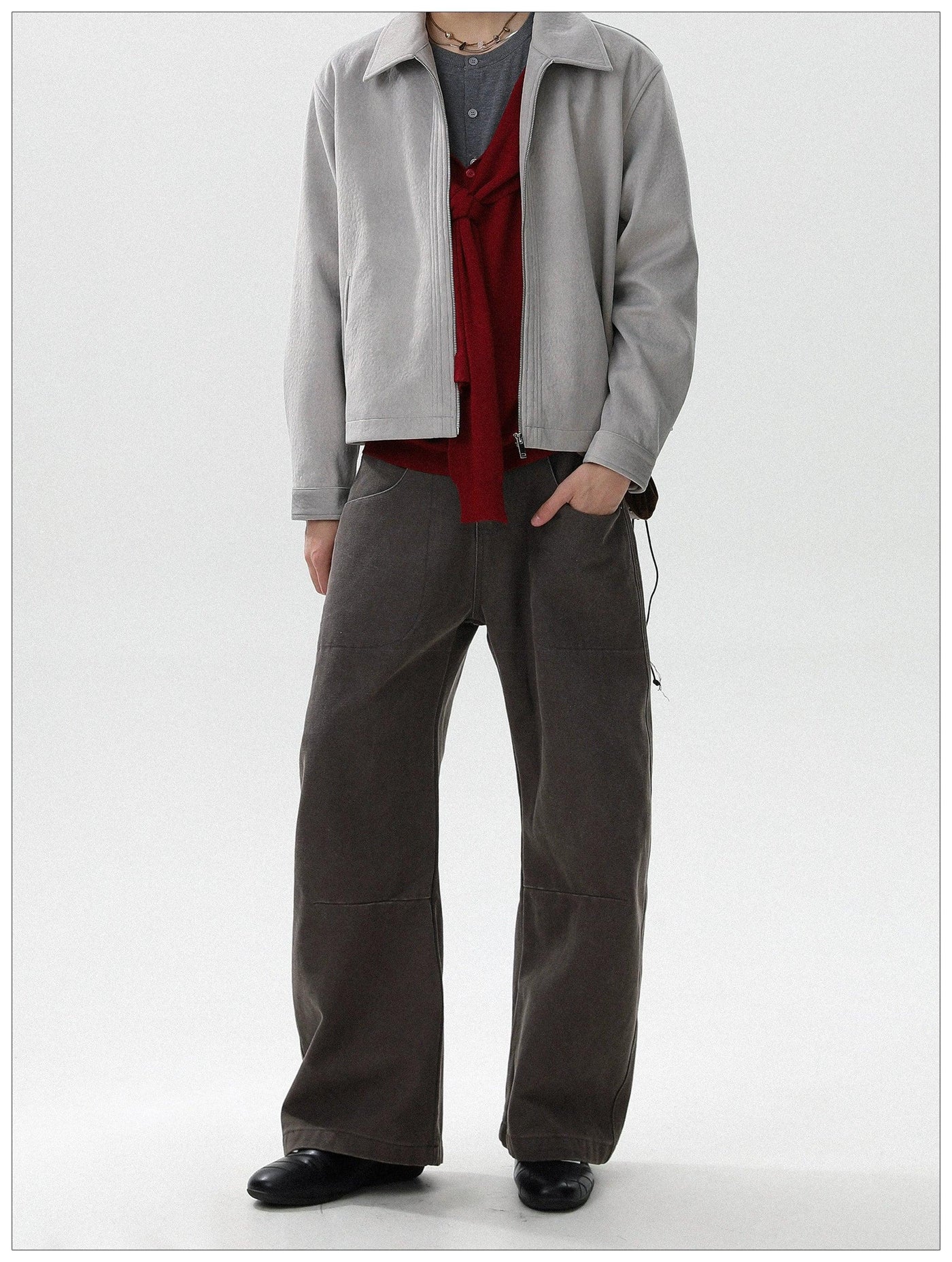 Washed Straight Carpenter Pants Korean Street Fashion Pants By Mr Nearly Shop Online at OH Vault