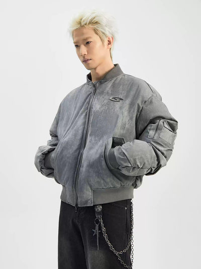 Metallic Tie-Dyed Pleats Jacket Korean Street Fashion Jacket By Ash Dark Shop Online at OH Vault