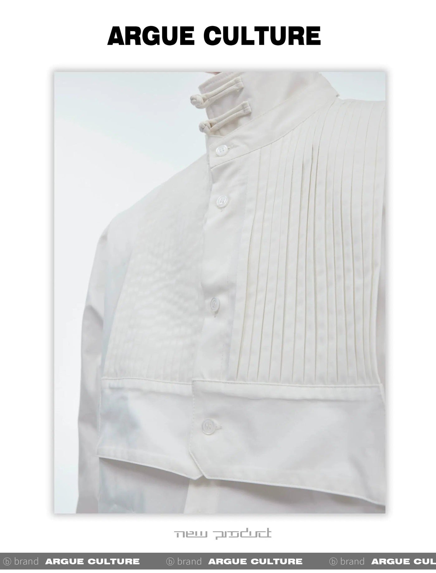 Stand Collar Pleats Buttoned Shirt Korean Street Fashion Shirt By Argue Culture Shop Online at OH Vault