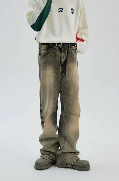 Rustic Fade Straight Jeans Korean Street Fashion Jeans By Ash Dark Shop Online at OH Vault