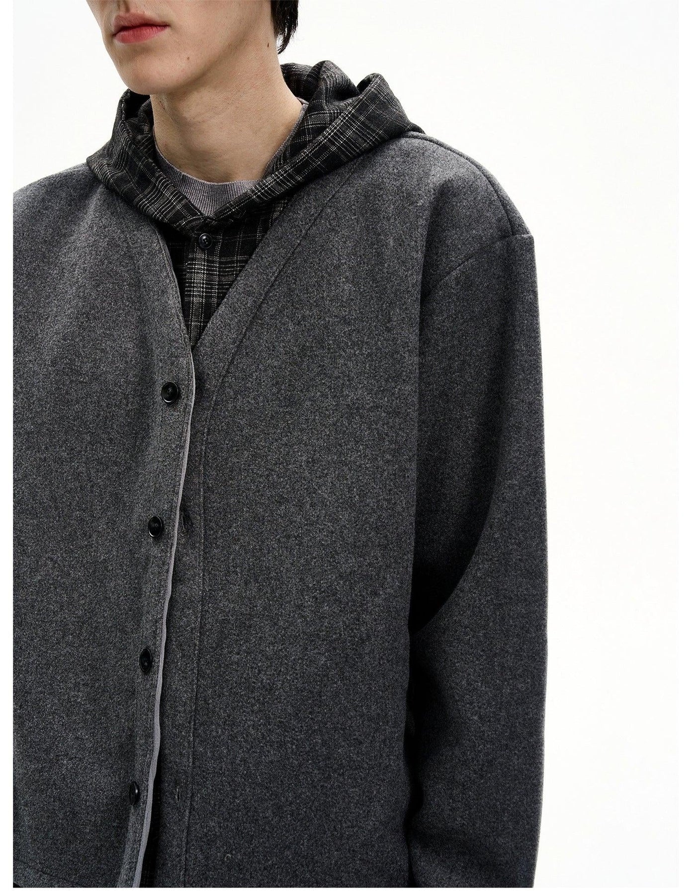 Four-Buttoned V-Neck Cardigan Korean Street Fashion Cardigan By MaxDstr Shop Online at OH Vault