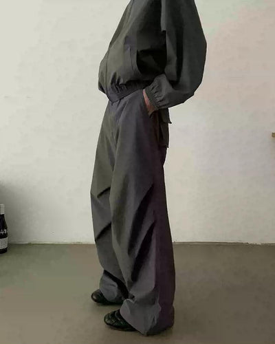 Versatile Pleated Straight Pants Korean Street Fashion Pants By In Knots Shop Online at OH Vault