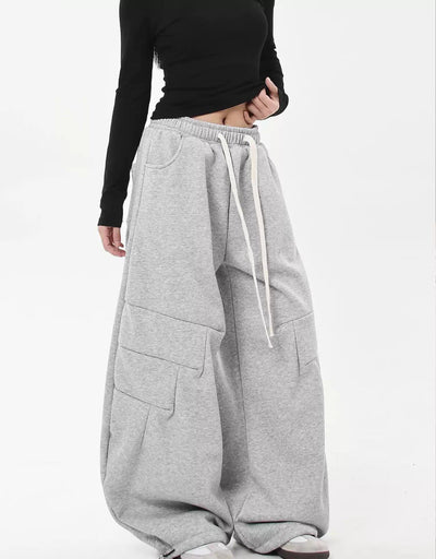 Drawstring Gartered Sweatpants Korean Street Fashion Pants By Blacklists Shop Online at OH Vault