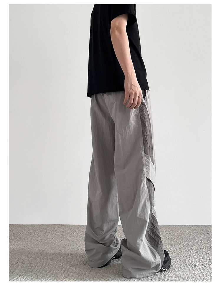 Drawcords Side Bar Stripes Track Pants Korean Street Fashion Pants By A PUEE Shop Online at OH Vault