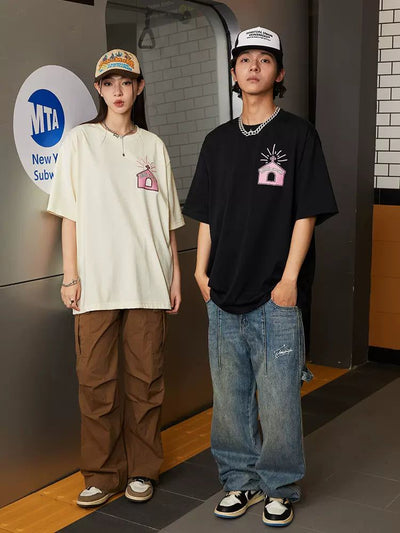 Church Graphic T-Shirt Korean Street Fashion T-Shirt By Donsmoke Shop Online at OH Vault