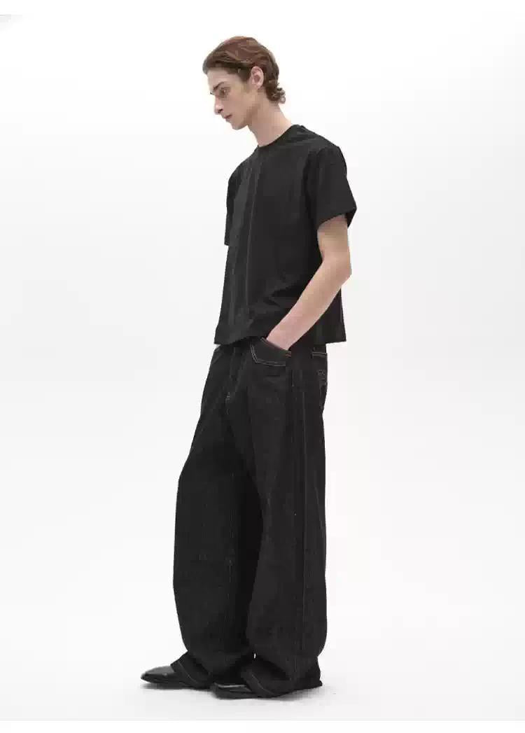 Buttoned Loose Leg Fit Jeans Korean Street Fashion Jeans By Pioneer of Heroism Shop Online at OH Vault