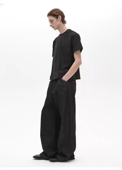 Buttoned Loose Leg Fit Jeans Korean Street Fashion Jeans By Pioneer of Heroism Shop Online at OH Vault