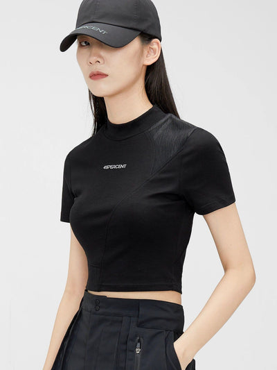 Spliced & Structured T-Shirt Korean Street Fashion T-Shirt By 49PERCENT Shop Online at OH Vault