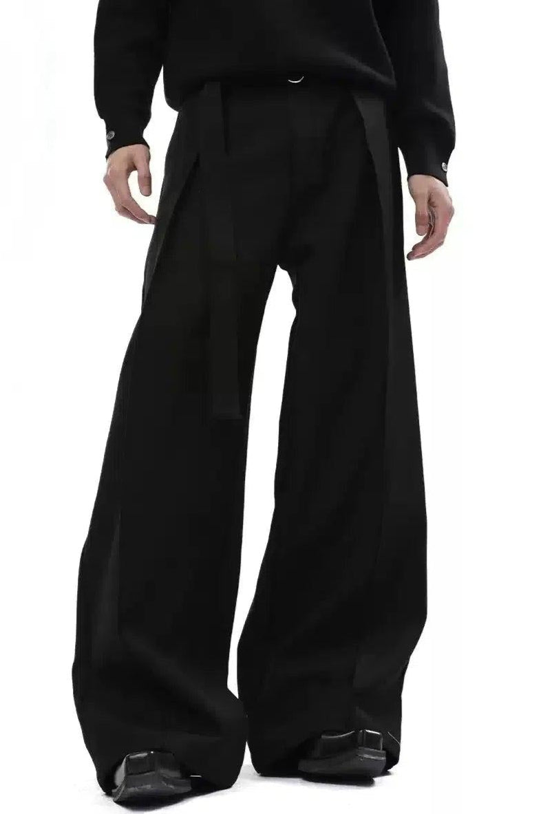 Waist Belt Solid Color Pants Korean Street Fashion Pants By Turn Tide Shop Online at OH Vault