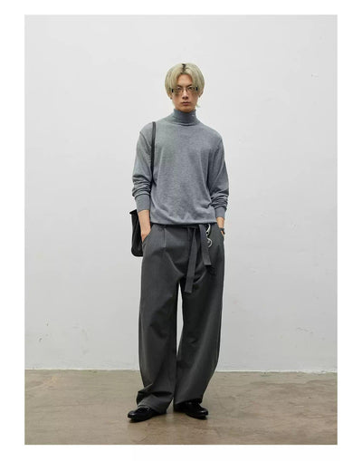 Belt Strap Loose Fit Pants Korean Street Fashion Pants By Terra Incognita Shop Online at OH Vault