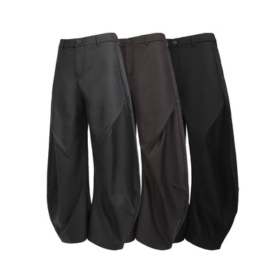 Sleek Buttoned & Elastic Waist Trousers Korean Street Fashion Trousers By Terra Incognita Shop Online at OH Vault