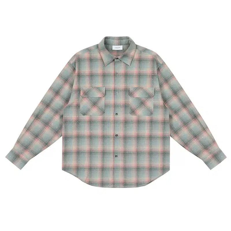 Dust Plaid Buttoned Shirt Korean Street Fashion Shirt By Lost CTRL Shop Online at OH Vault
