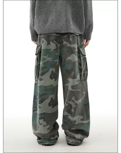 Camouflage Pattern Loose Jeans Korean Street Fashion Jeans By Mr Nearly Shop Online at OH Vault