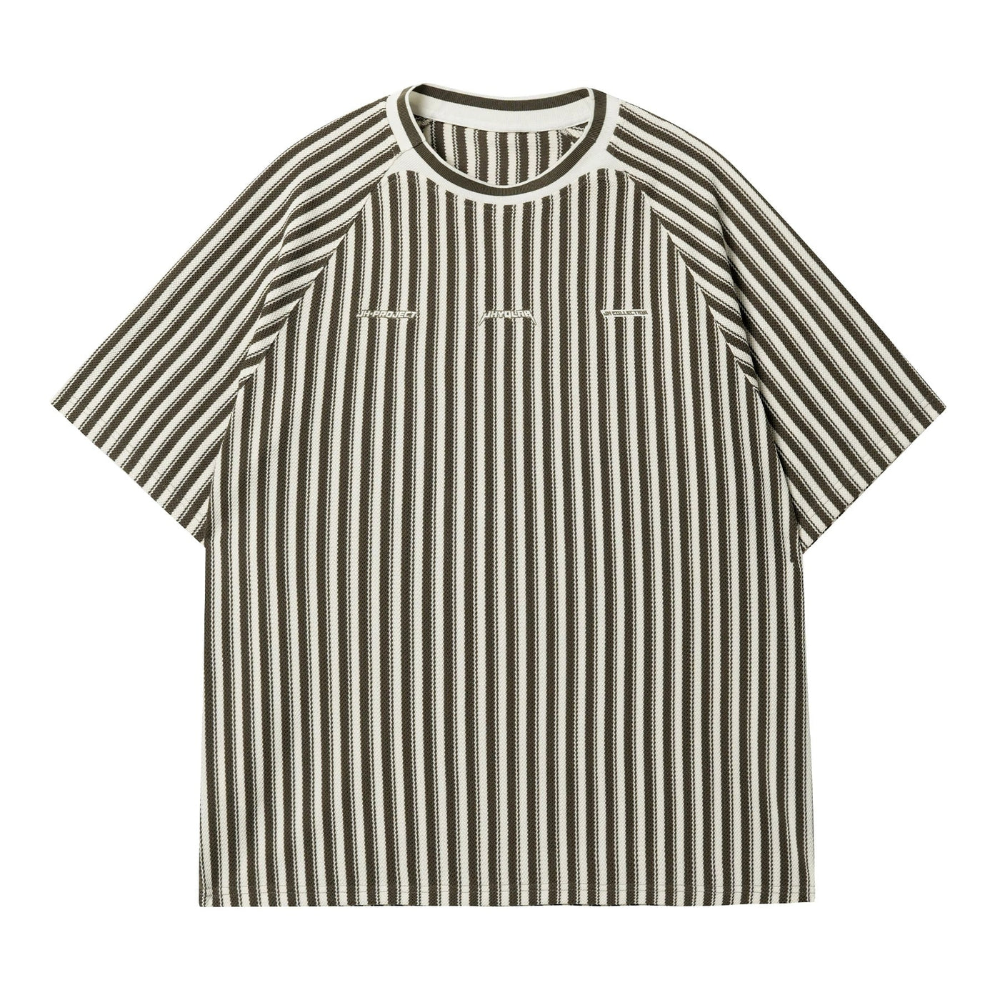 Striped Knit Embroidery T-Shirt Korean Street Fashion T-Shirt By JHYQ Shop Online at OH Vault