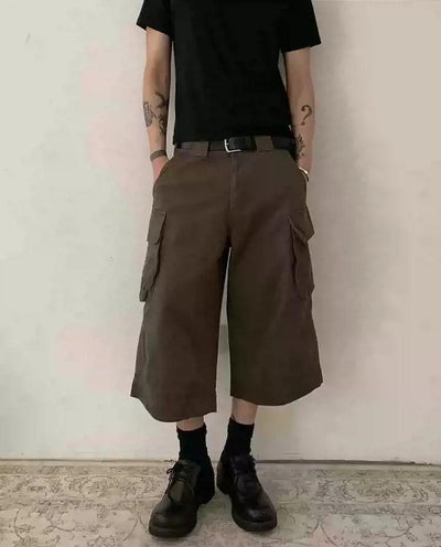 Mid-Length Cargo Shorts Korean Street Fashion Shorts By In Knots Shop Online at OH Vault