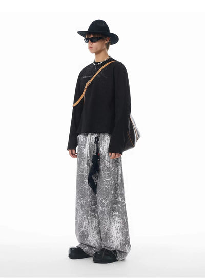 Grunge Splatters Wide Pants Korean Street Fashion Pants By JHYQ Shop Online at OH Vault