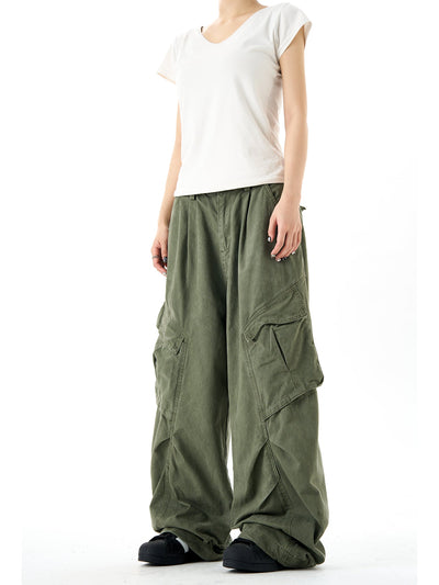 Baggy Pleats Cargo Pants Korean Street Fashion Pants By MaxDstr Shop Online at OH Vault