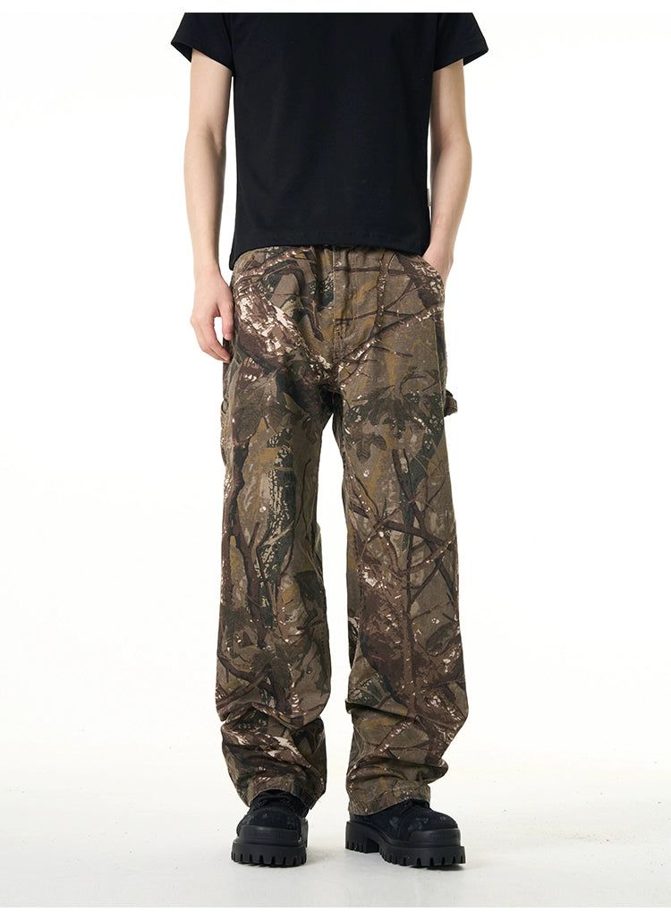 Camo Detailed Cargo Pants Korean Street Fashion Pants By 77Flight Shop Online at OH Vault